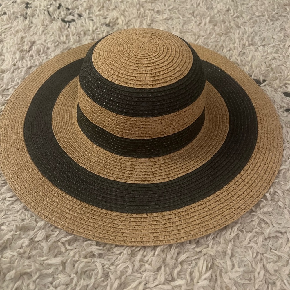 Striped Wide Brim Sun Hat